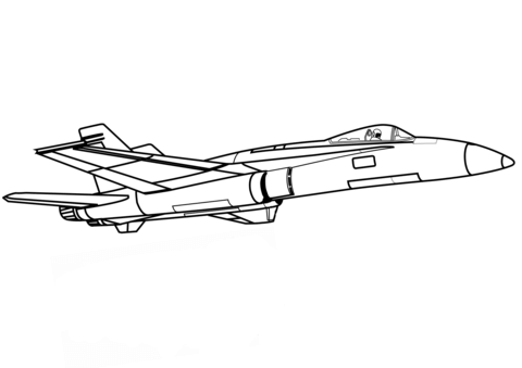 Jet Fighter Coloring Page